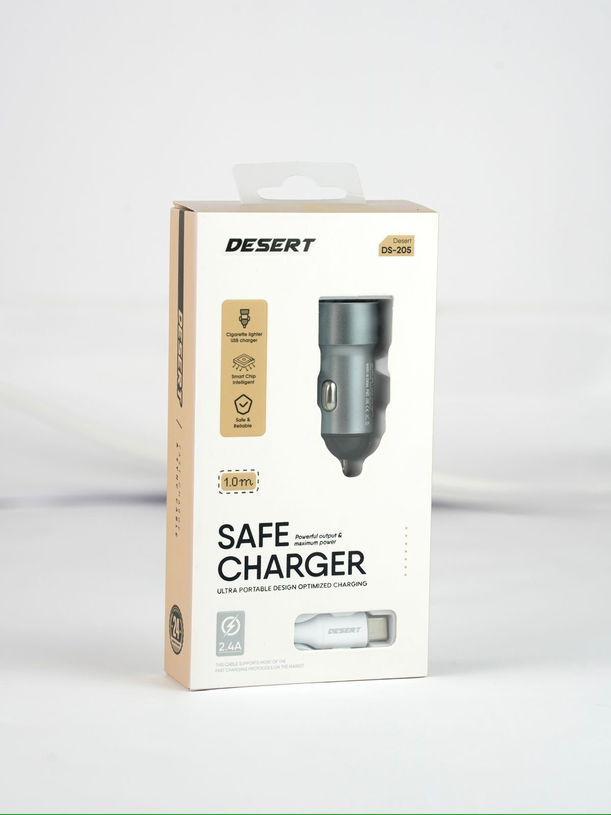 شاحن للسيارة من ديسيرت مع واير شحن تايب سي