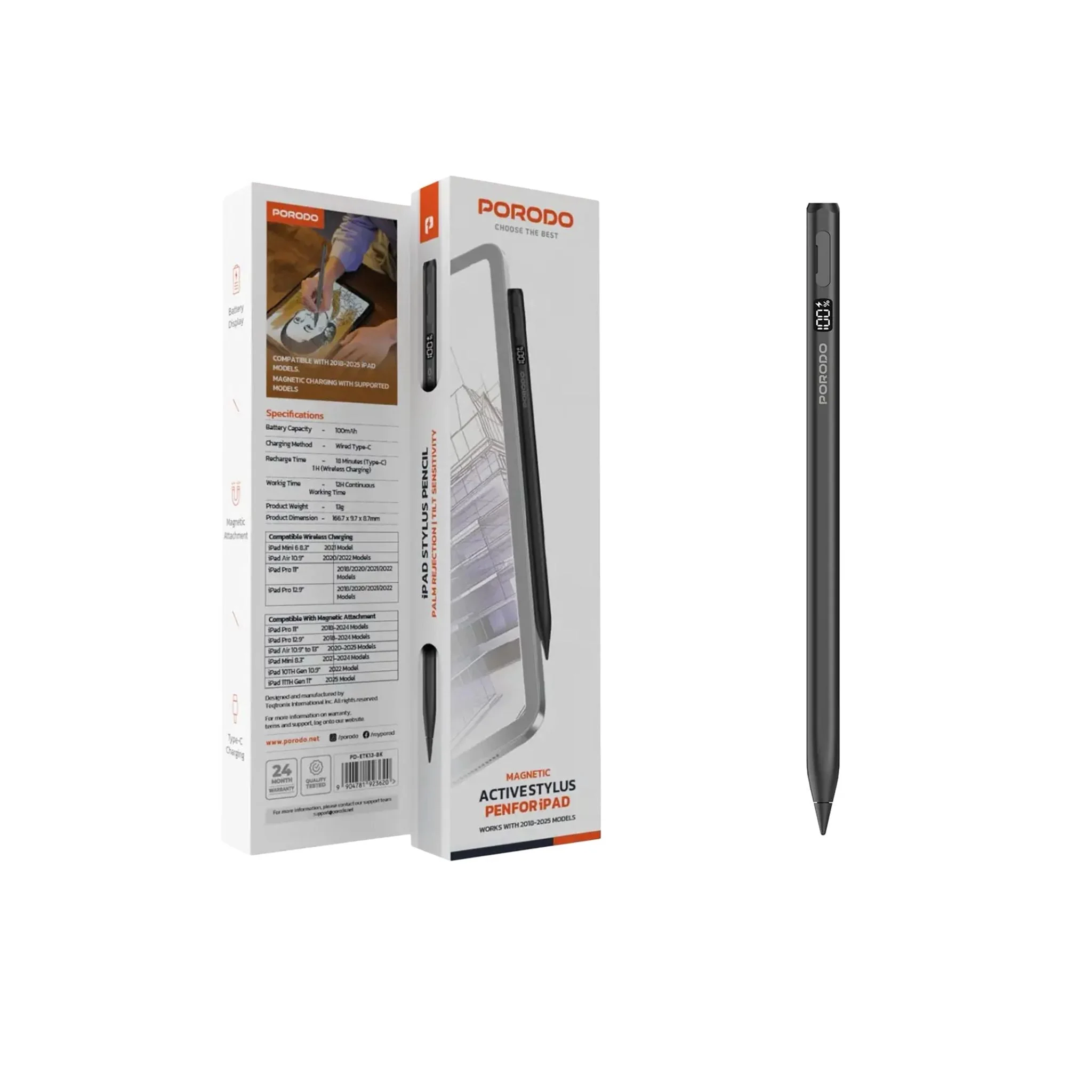 Porodo magnetic active stylus ipad pen