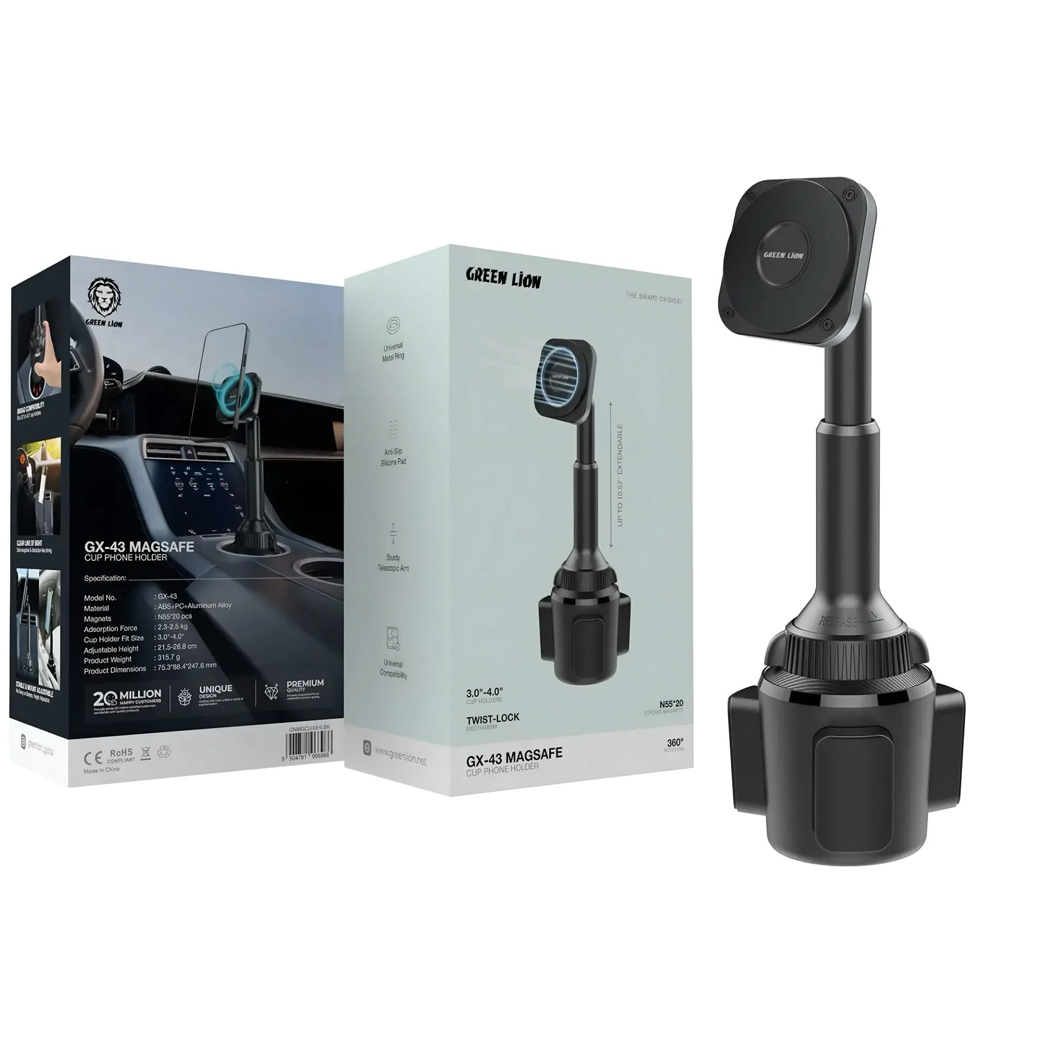 حامل هاتف مغناطيسي للسيارة GX-43 MagSafe green lion