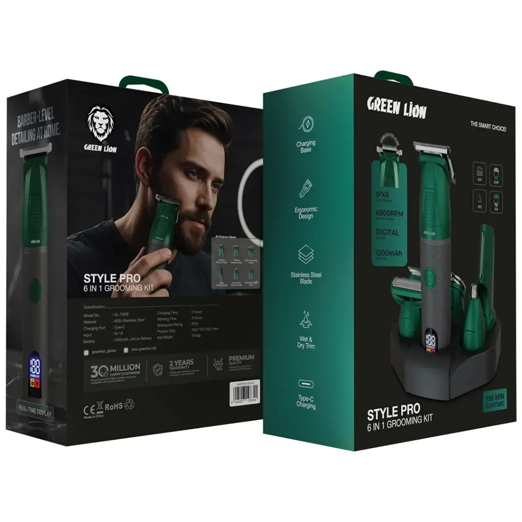 Green lion 6in1 grooming kit